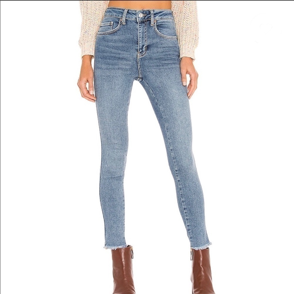 FREE PEOPLE , High Rise blue Jeans 24, NWT